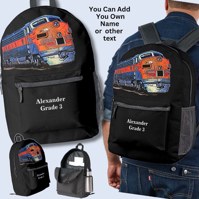 Ihr Name oder Text - F7 Diesellokomotive Bedruckter Rucksack (Von Creator hochgeladen)