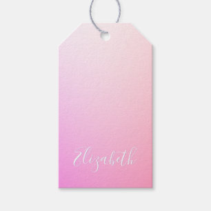 Ihr Name oder Wort Pink Ombre Gradation Geschenkanhänger