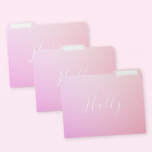 Ihr Name oder Wort | Pink Ombre Gradation