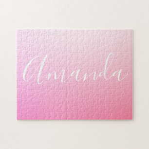 Ihr Name oder Wort Rosa Farbverlauf Ombre