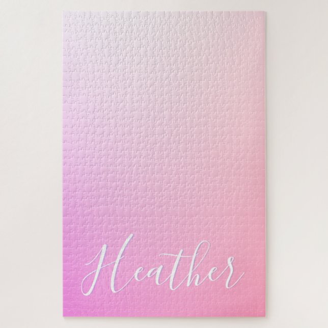 Ihr Name oder Wort | Rosa Ombre-Abstufung (Vertikal)