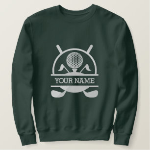 Ihr Name Personalisiert Golf bestickt Geschenk Besticktes Sweatshirt