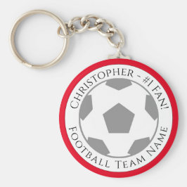 Ihr Name plus Football Team Name Schlüsselanhänger