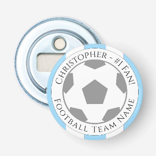 Ihr Name plus Name des Fußballteams Flaschenöffner