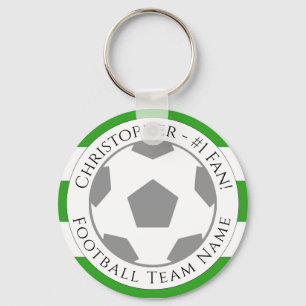 Ihr Name plus Name des Fußballteams Schlüsselanhänger