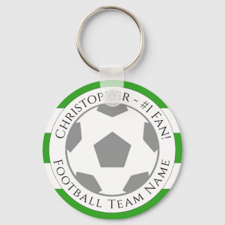 Ihr Name plus Name des Fußballteams Schlüsselanhänger