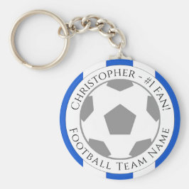 Ihr Name plus Name des Fußballteams Schlüsselanhänger