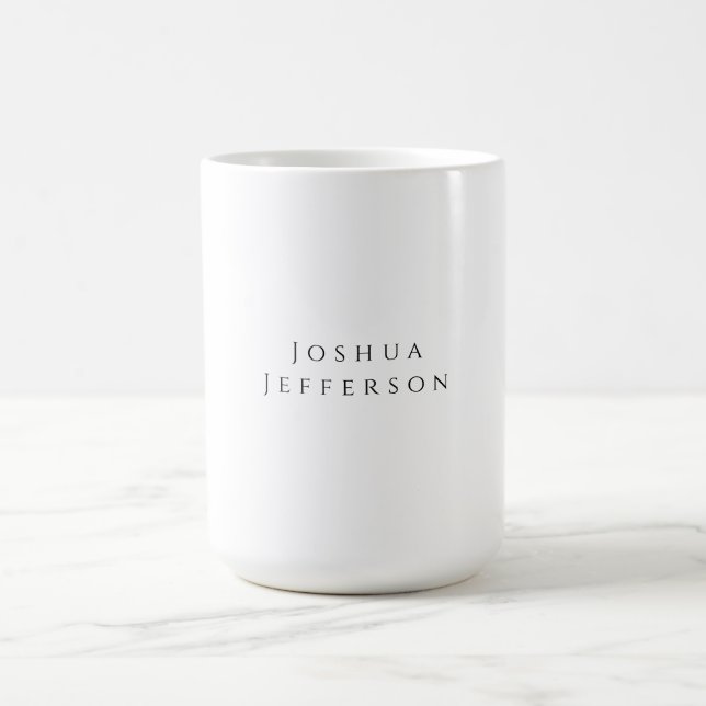 Ihr Name Professionell Kreativ Einfach Schwarz Wei Kaffeetasse (Mittel)
