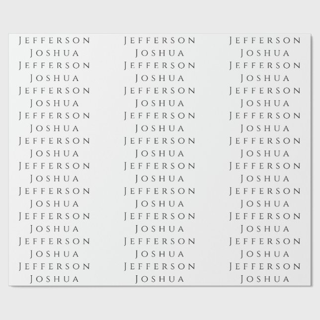 Ihr Name Professionell Kreativ Schlicht Schwarz We Geschenkpapier (Flach)