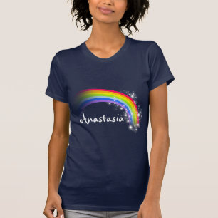 "Ihr Name" Regenbogenseeoberteil T-Shirt