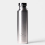 Ihr Name Romantischer Flaschengürtel Trinkflasche<br><div class="desc">Personalisieren Sie diese elegante und moderne Wasserflasche mit Ihrem Namen in einem romantischen, femininen schwarzen Skript.</div>