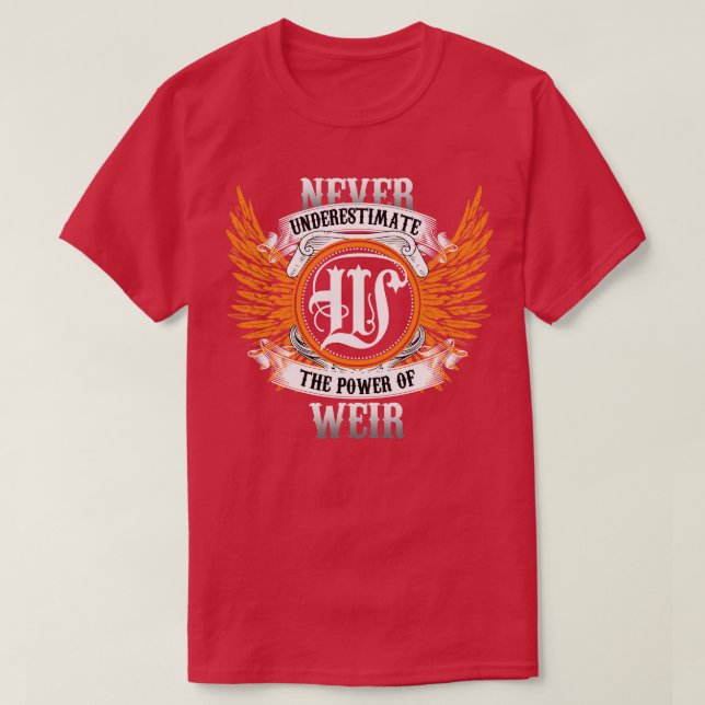 Ihr Name Shirt unterschätzt nie den Power von W (Design vorne)