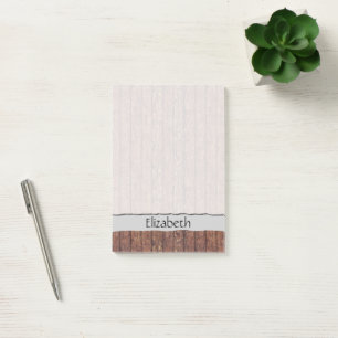 Ihr Name - Stallwand aus alten Holzplanken Post-it Klebezettel