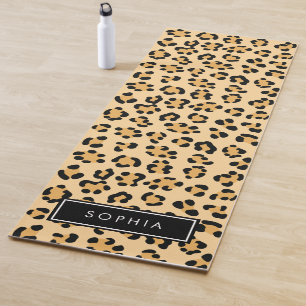 Ihr Name - Tierausdruck, Gepunkteter Leopard - Bra Yogamatte