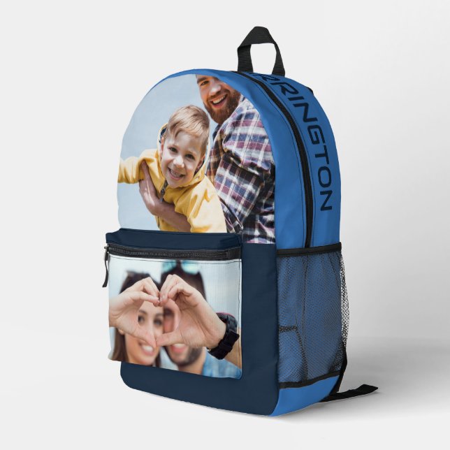 IHR Name und Ihre Fotos sind benutzerdefiniert Bedruckter Rucksack (Rückseitige Ecke Rechts)