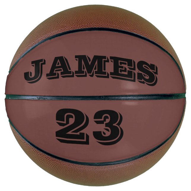 Ihr Name und Ihre Nummer Personalisiert Basketball (Vorderseite)