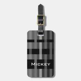 Ihr Name und moderne Webstreifen Gepäckanhänger