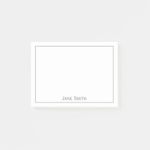 Ihr Name Unternehmen Minimalistisch grau/weiß Post-it Klebezettel