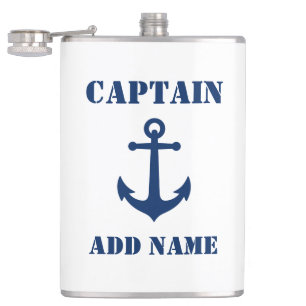 Ihr Namenskapitän Flask Ball Anchor White Flachmann