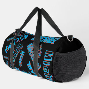 Ihr Namensmuster monogramm blaue schwarze Farbe Duffle Bag
