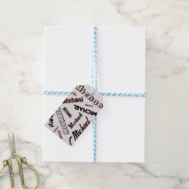Ihr Namensmuster Monogramm Rose Schatten Geschenkanhänger