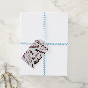 Ihr Namensmuster Monogramm Rose Schatten Geschenkanhänger