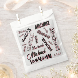 Ihr Namensmuster Monogramm Rose Schatten Geschenktütchen