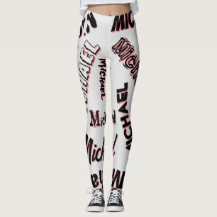 Ihr Namensmuster Monogramm Rose Schatten Leggings