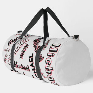 Ihr Namensmuster Monogramm Rosenfarbe Schatten Duffle Bag
