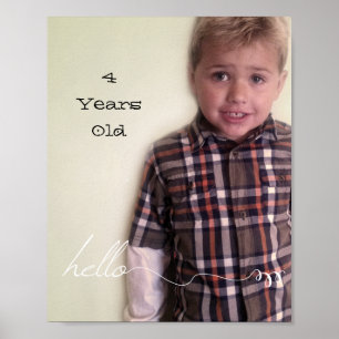 Ihr Niedliches "Custom 8" x 10" Hallo und Jahr Poster