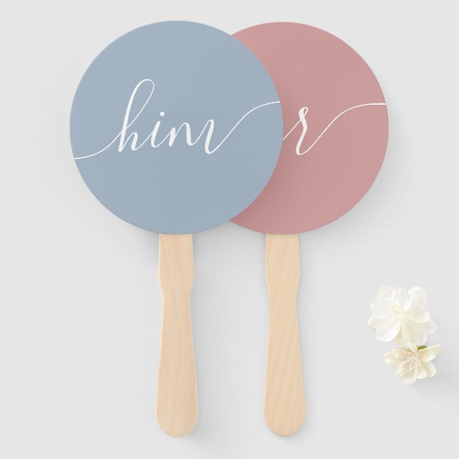 Ihr oder sein Bride Groom Hochzeitsspiel Hand Fan Fächer (Vorne und Hinten)