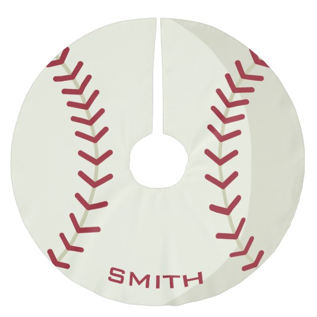 Ihr Offizielles amerikanisches Baseball-Weihnachte Polyester Weihnachtsbaumdecke (Vorderseite)