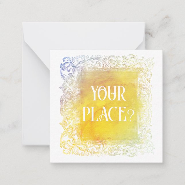 *~* IHR ORT? Beziehung AP63 flache Note Card Mitteilungskarte (Vorderseite)
