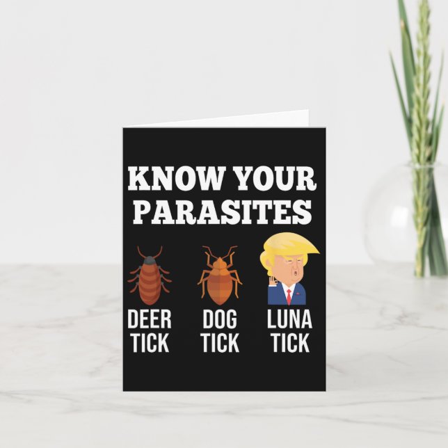 Ihr Parasiten Anti-Trump Funny Luna Tick Resist Karte (Vorderseite)