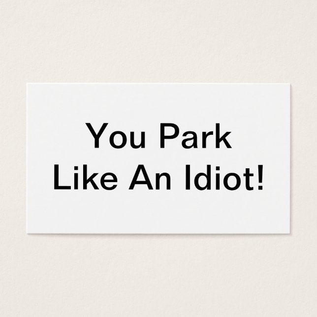 Ihr parkt wie ein Idiot (Vorderseite)