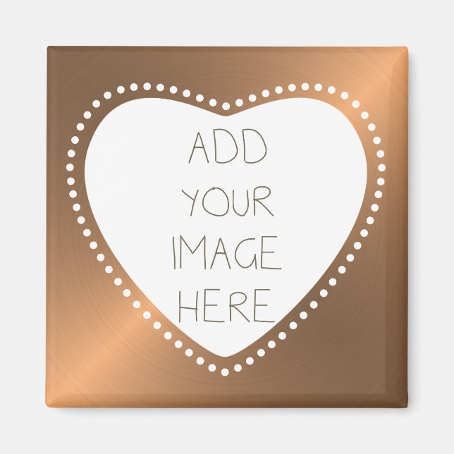 Ihr Personalisiertes Foto-Gold-Herz Magnet (Vorne)