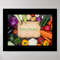 Ihr persönlicher Name Küche Art Poster