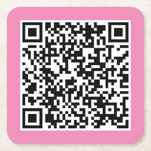 Ihr persönlicher QR-Code in Verbindung mit Ihrer U Rechteckiger Pappuntersetzer