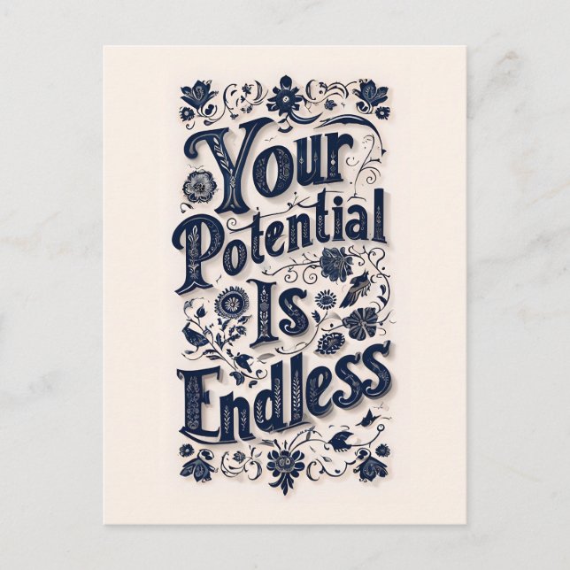 Ihr Potenzial ist unendlich groß Postkarte (Vorderseite)