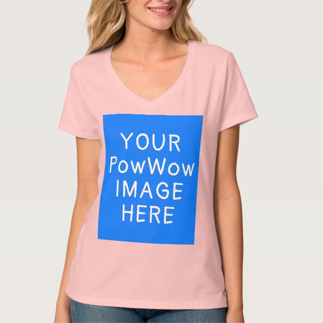 Ihr PowWow-Bild hier benutzerdefinierter Indianera T-Shirt (Vorderseite)