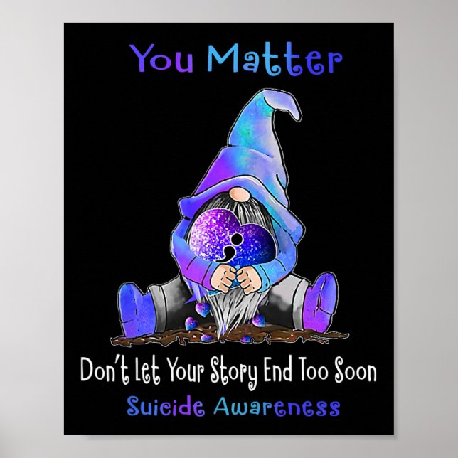 Ihr Problem Gnome Herzsuizidprävention Awarene Poster (Vorne)