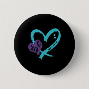 Ihr Problem Suizidprävention Bewusstsein Aquamarin Button