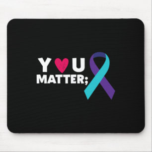 Ihr Problem Suizidprävention Bewusstsein Aquamarin Mousepad