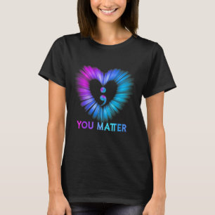 Ihr Problem Suizidprävention Bewusstsein Aquamarin T-Shirt