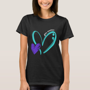 Ihr Problem Suizidprävention Bewusstsein Aquamarin T-Shirt