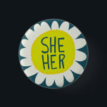 IHR Pronouns Blume Stolz handschrift Button<br><div class="desc">Dekorieren Sie Ihr Outfit mit diesem coolen Kunstknopf. Macht ein großartiges Geschenk! Sie können ihn anpassen und auch Text hinzufügen. Karo in meinem Shop für viel mehr Farben und Muster! Lass mir Bescheid,  wenn du auch etwas Gewohntes willst.</div>