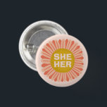 IHR Pronouns Sonnenblume Daisy Pride Button<br><div class="desc">Dekorieren Sie Ihr Outfit mit diesem coolen Kunstknopf. Macht ein großartiges Geschenk! Sie können ihn anpassen und auch Text hinzufügen. Karo in meinem Shop für viel mehr Farben und Muster! Lass mir Bescheid,  wenn du auch etwas Gewohntes willst.</div>