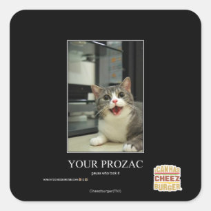 Ihr Prozac Quadratischer Aufkleber