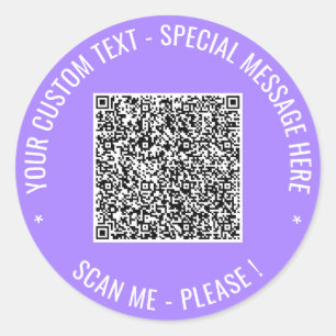 Ihr QR-Code-Aufkleber mit individuellem Text und F Runder Aufkleber
