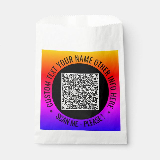 Ihr QR-Code begünstigt Bags mit einem benutzerdefi Geschenktütchen (Vorderseite)